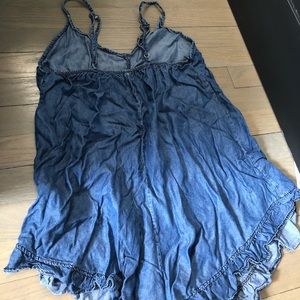 SUPER CUTE jean romper fits a small, adjustable